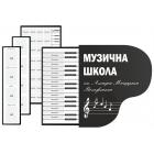 Комплект стендів для оформлення фойє "Чорне і біле"